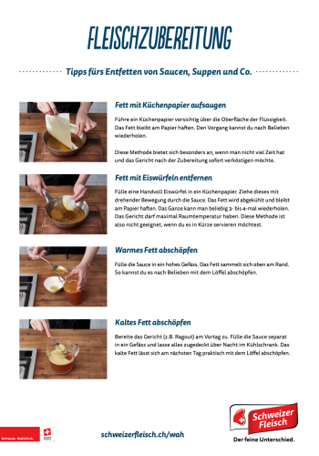 Tipps fürs Entfetten von Saucen, Suppen und Co.
