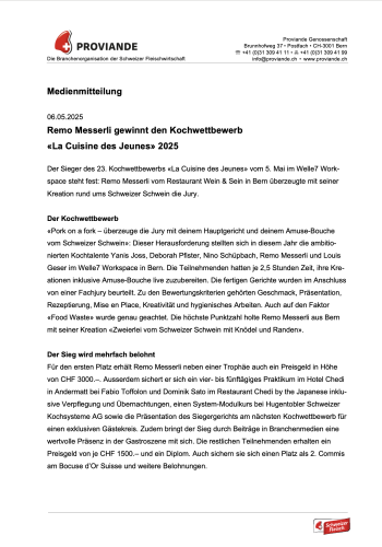 Cover Medienmitteilung Finale 2025