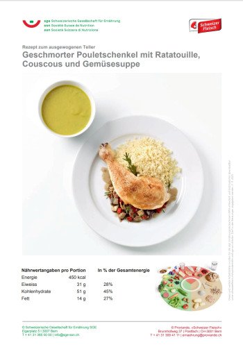 Geschmorter Pouletschenkel mit Ratatouille, Couscous und Gemüsesuppe.pdf