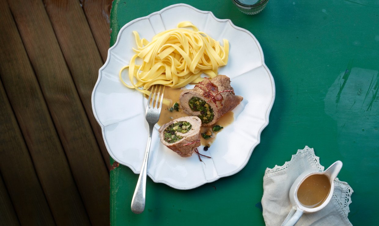 Rezept Fleischvogel vom Kalb mit Baumnuss Spinatfuellung