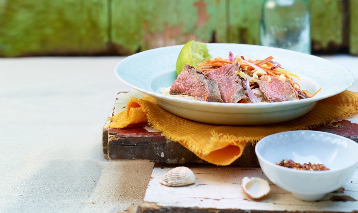 Lauwarmer Rindfleischsalat Thai Style Schweizer Fleisch