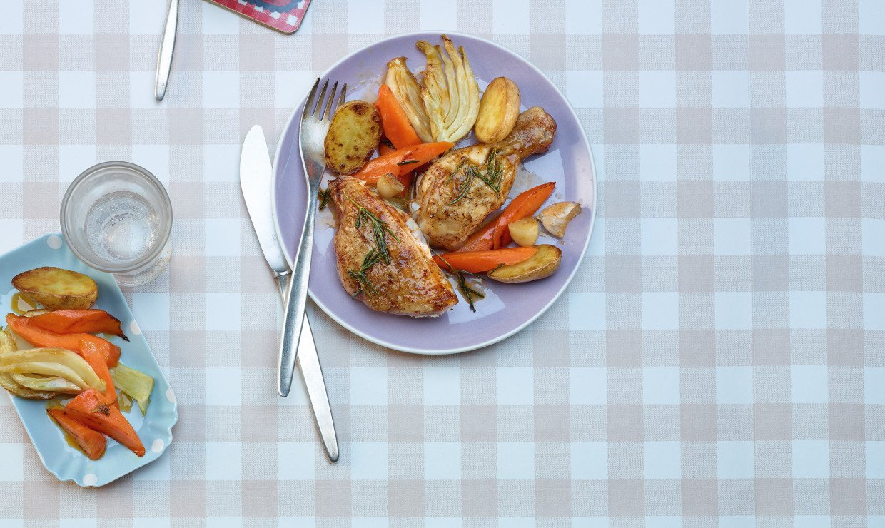 Poulet mit Honig und Rosmarin aus dem Ofen - Schweizer Fleisch