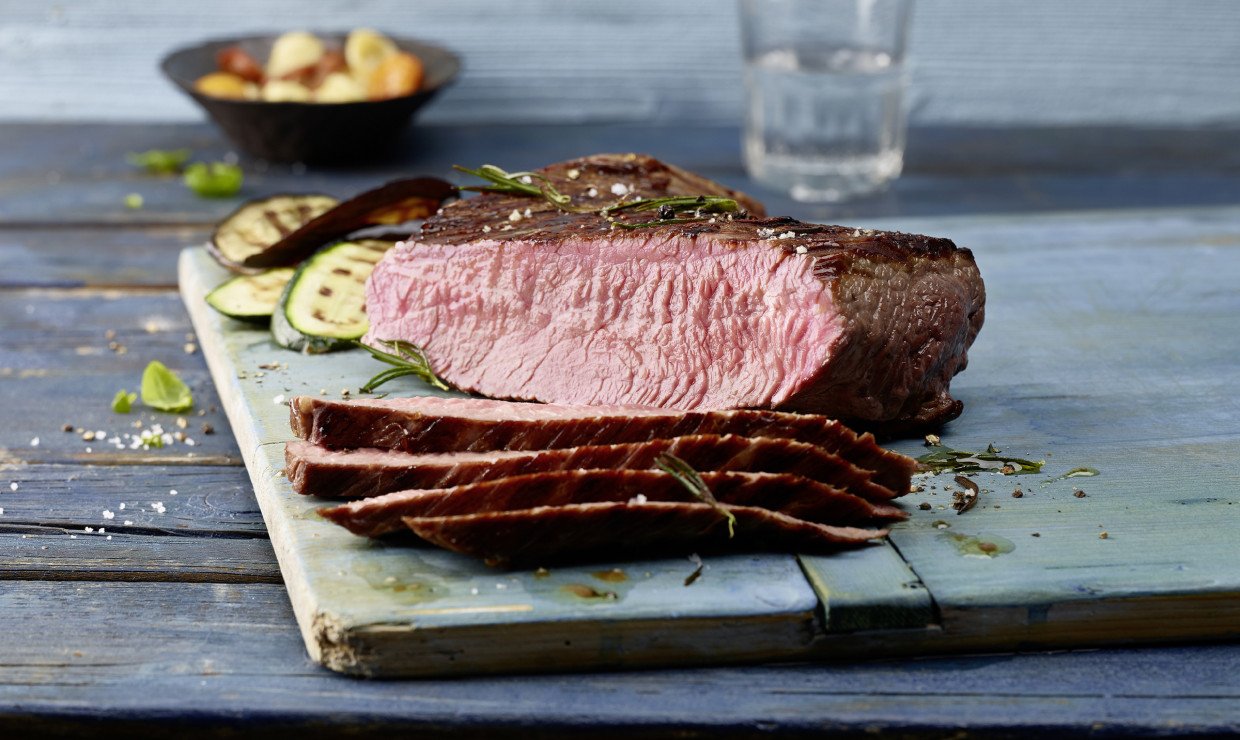 Bürgermeisterstück mit Grillgemüse