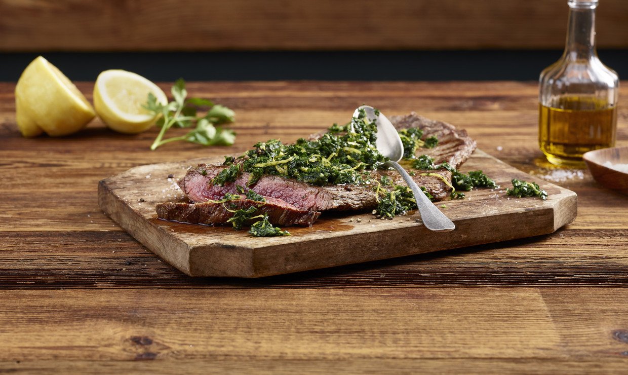 Feines Flank Steak mit Gremolata Schweizer Fleisch