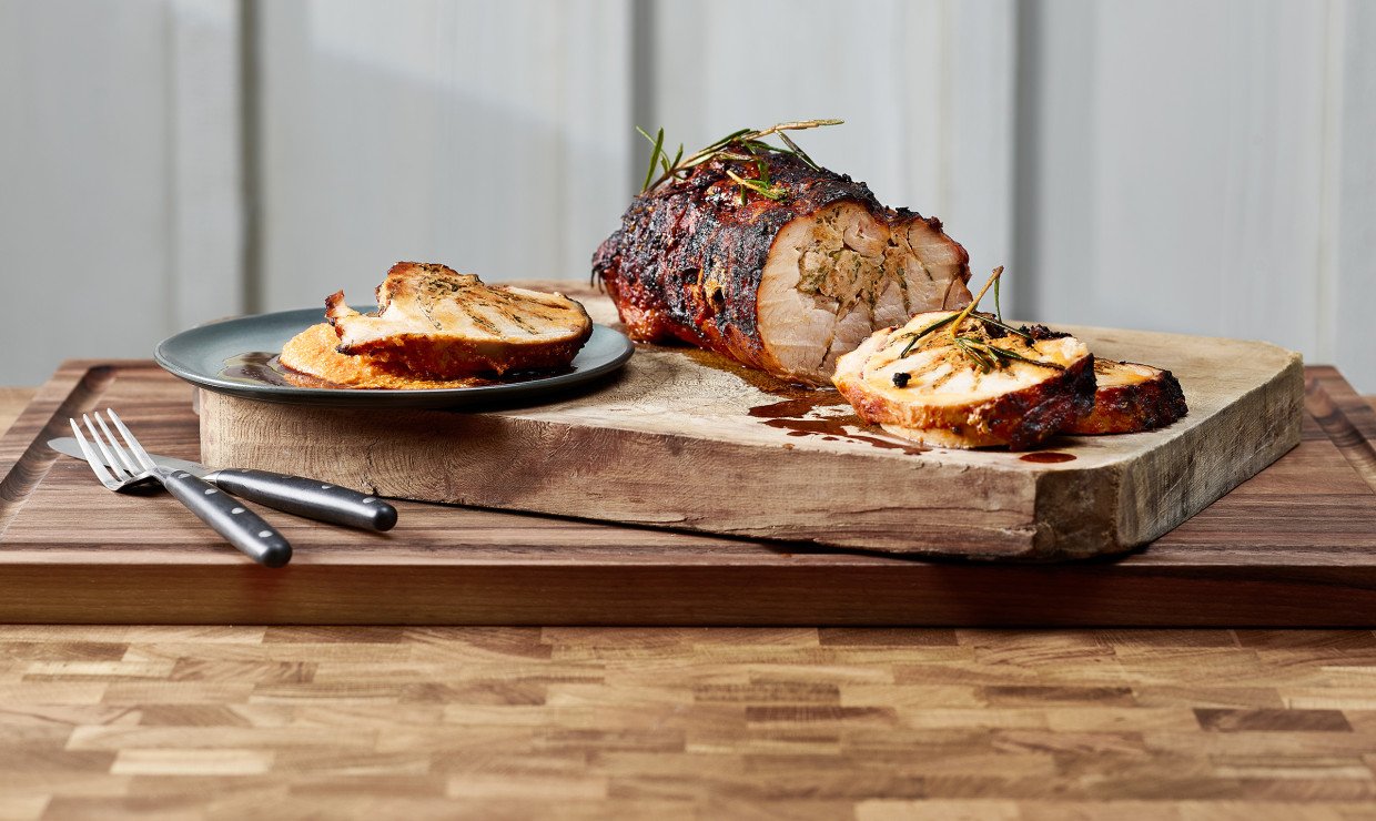 Kalbsrollbraten Tomatenpolenta