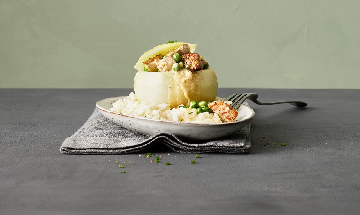 Herobild gefüllte Kohlrabi