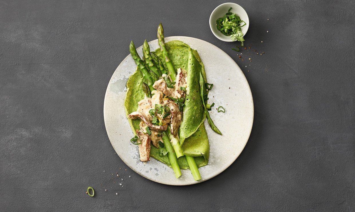 Spinat-Crêpes mit Kalbfleischfüllung - Schweizer Fleisch
