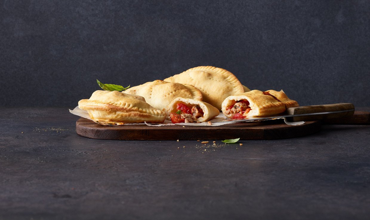 Pizzataschen mit Wurstbrät