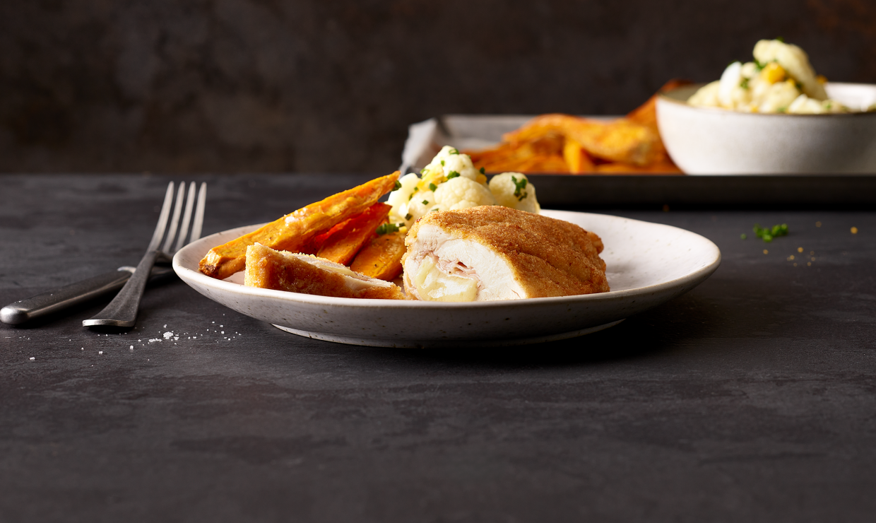 Angerichteter Teller von oben fotografiert