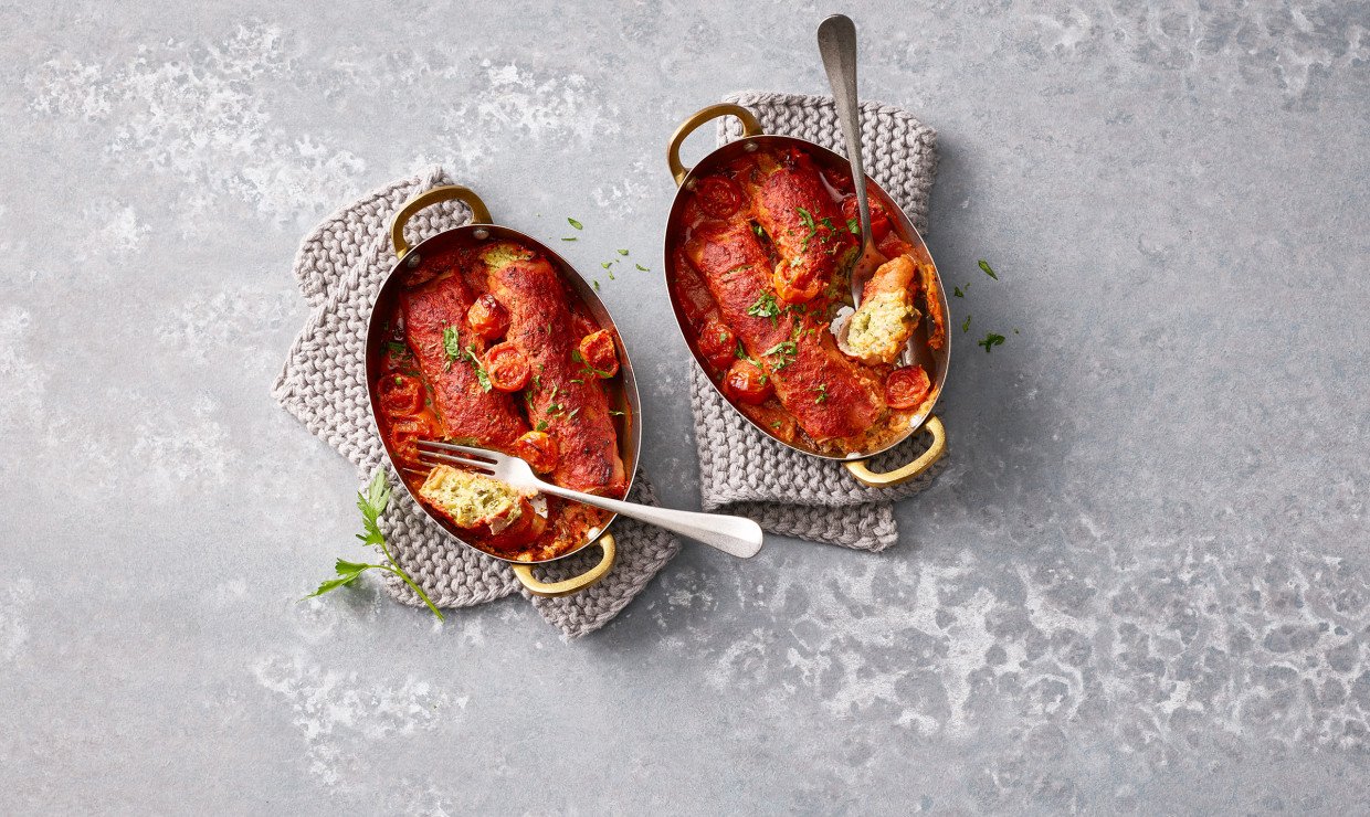 Schinken-Cannelloni mit Gemüsefüllung - Schweizer Fleisch