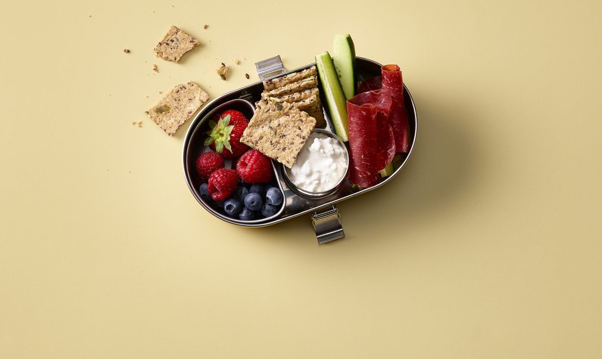 Lunchbox Cracker mit Trockenfleisch