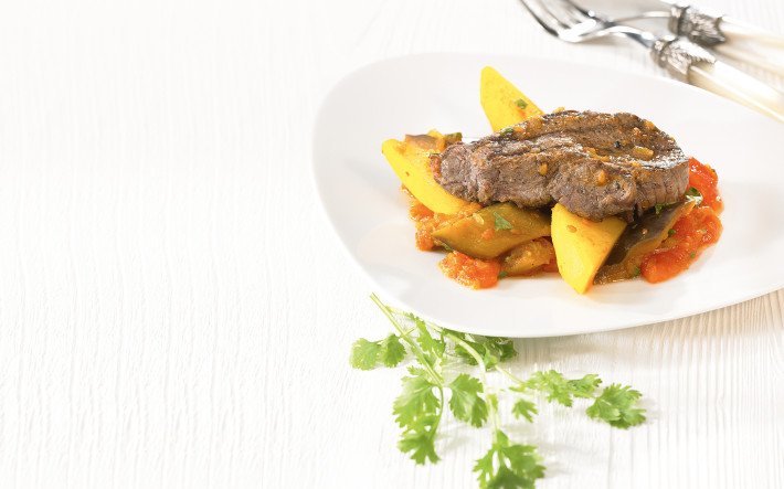 Rezept Lammhuftsteak mit orientalischem Ragout