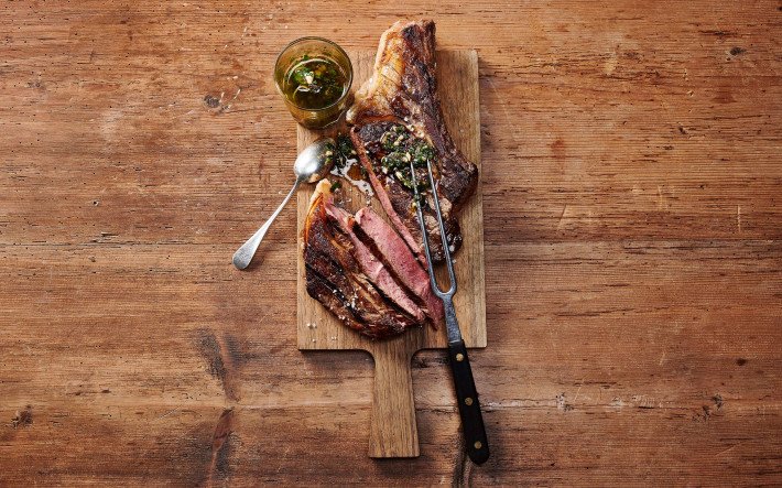 Cote de Boeuf Fleisch Stück geschnitten