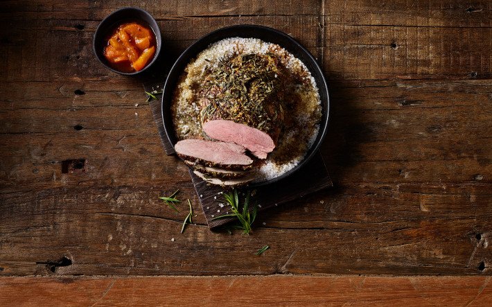 Kalbshuft-auf-Salzbett