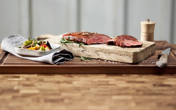 Flat Iron Steak Grillgemüse