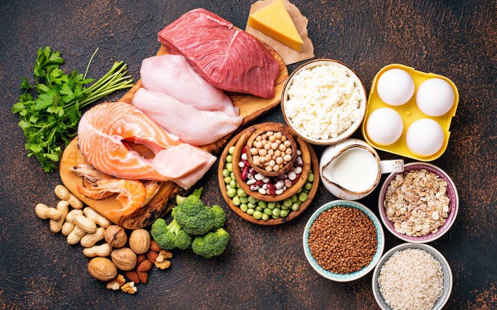 Fleisch und Proteine