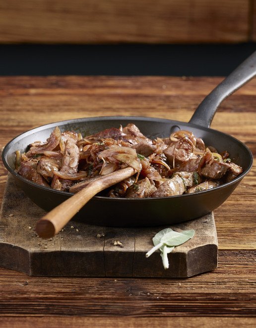 Kalbsleber-an-Zwiebelsauce