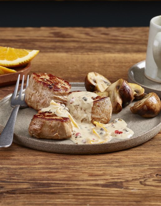 Schweinsfiletmedaillons-mit-Pfeffersauce