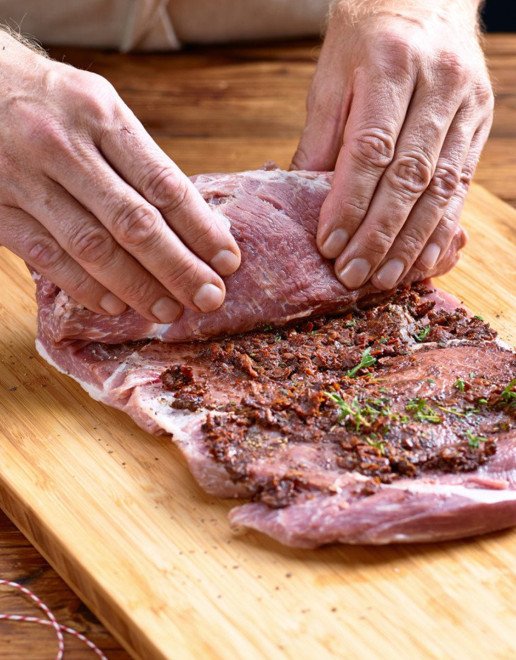 gerolltes Fleisch