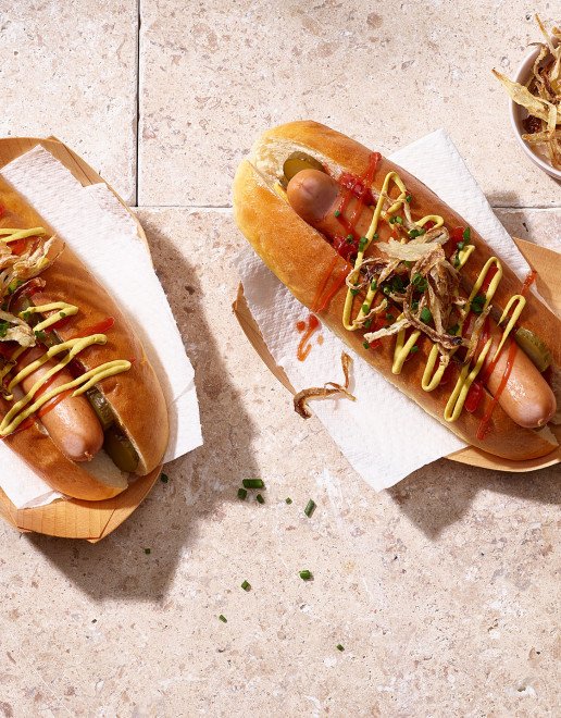 Hausgemachter Hotdog 