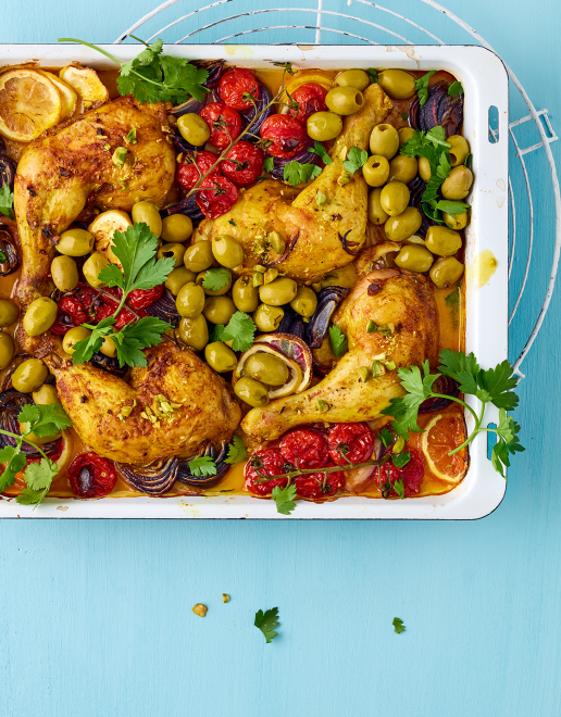 Oliven-Poulet aus dem Ofen