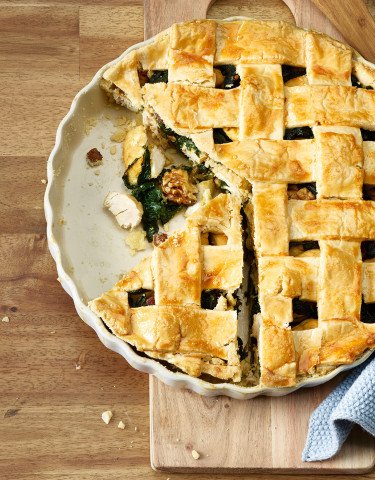 Rezept_Muerbeteig_Pie_mit_Pouletcurry_und_Spinat
