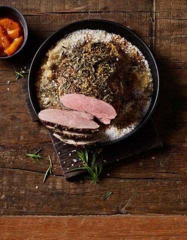 Kalbshuft-auf-Salzbett