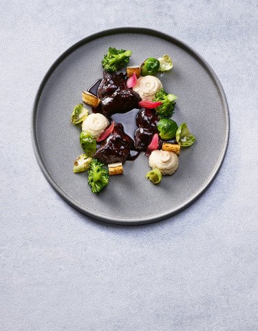 Glasierte Schweinskopfbaeckchen