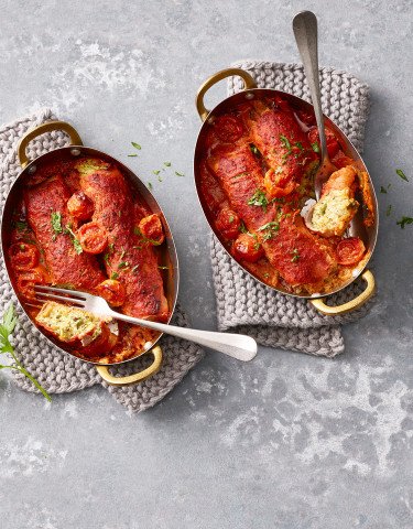Schinken Cannelloni mit Gemüsefüllung