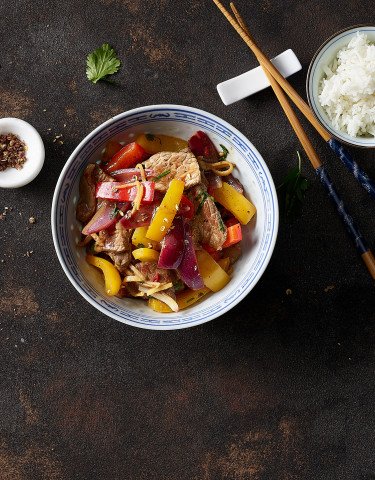 Rindfleisch aus dem Wok