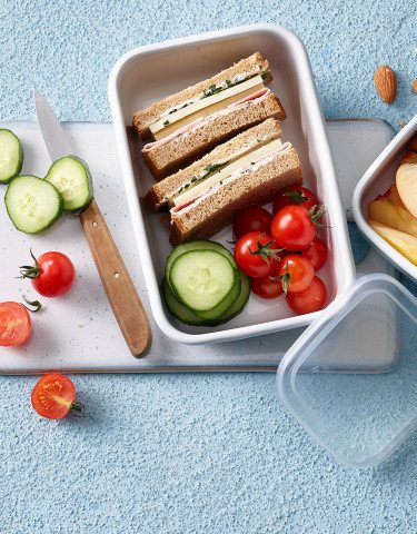 Lunchbox Schinken Käse Sandwich